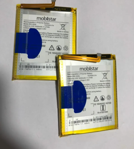 MOBIISTAR Mobile Battery for Mobiistar x1 Notch (BW-302B) – 3020 mAh original with 3 months replacement warranty