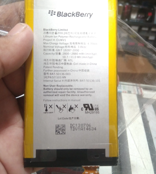 Blackberry Z30 Battery BAT-50136-101 2880mAh