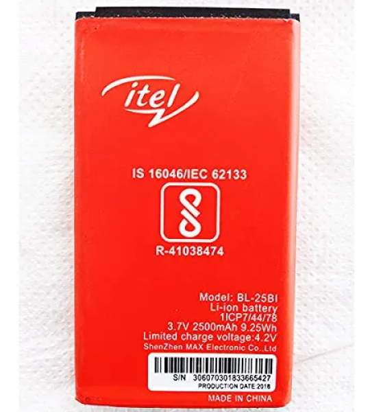 Battery for IteL BL-25BI Battery 100/ Original Battery +6 MONTH Warranty