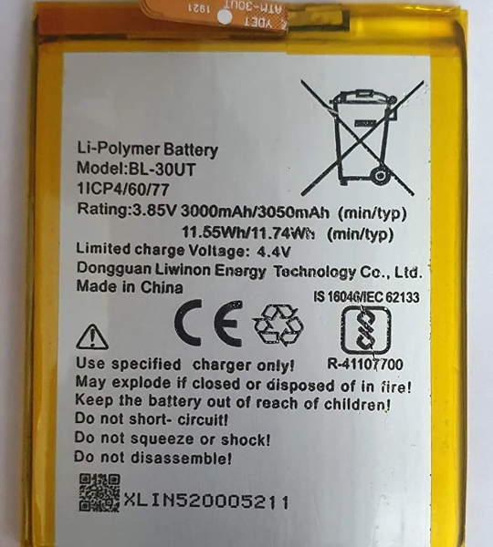 Mobile Battery for Tecno I3 Pro BL-30UT 3000 mAh