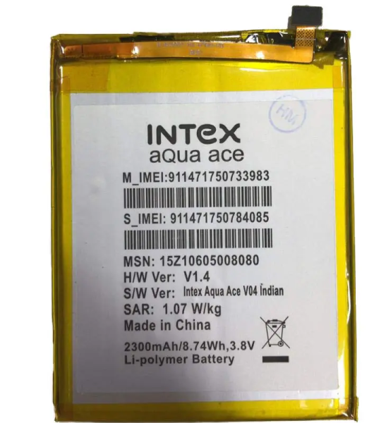 Mobile Battery Compatible For Intex Aqua Ace 2300 mAh