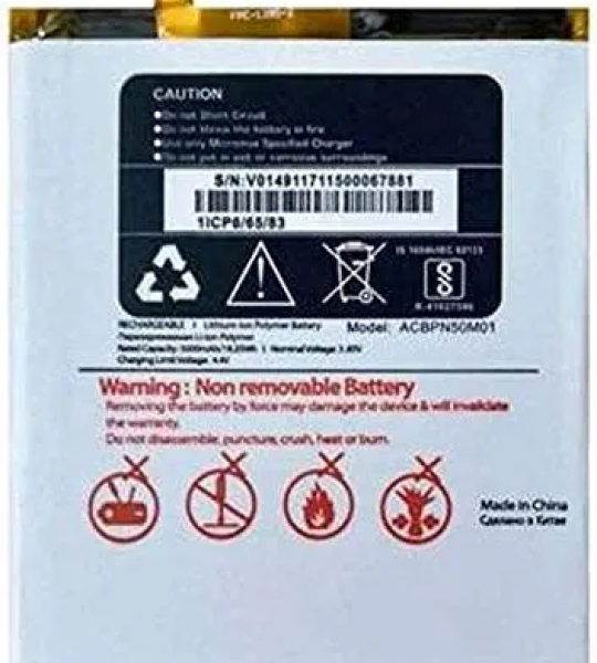 Mobile Battery For Micromax Bharat 5 (ACBPN50M01) 5000 mAh Battery