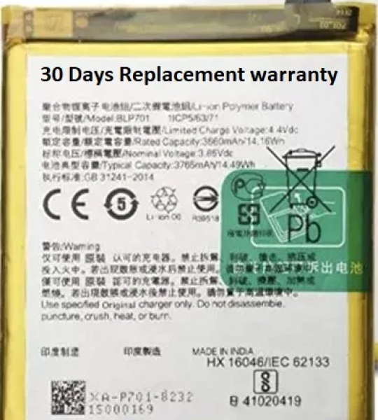 Mobile Battery for Oppo BLP701 3660 mAh Li-Ion Mobile Battery for Realme X (BLP701)