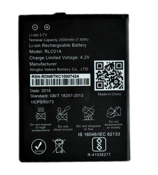 Mobile Battery for Lyf Flame 1 /Flame 8 Rlc01A 2000 mAh