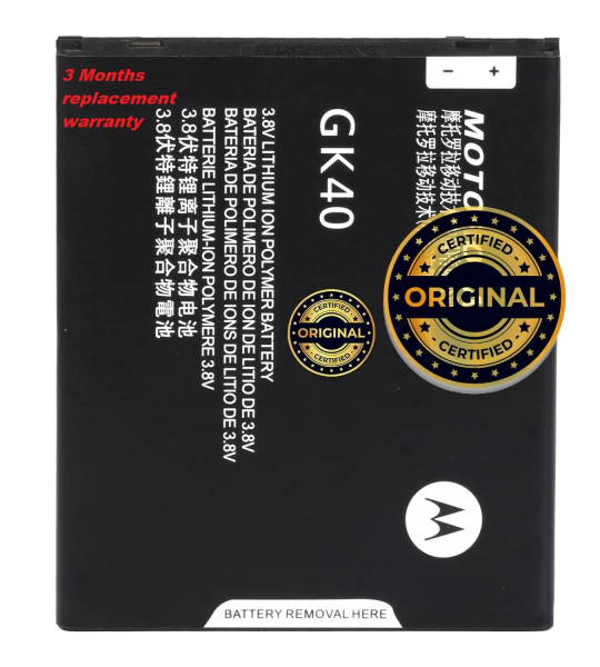 Motorola GK40 Mobile Battery Compatible for Motorola E4 G4 Play G5 XT1766 XT1607 XT1609 XT1600 XT1602 – {2800mAh} -with 3 Months Warranty