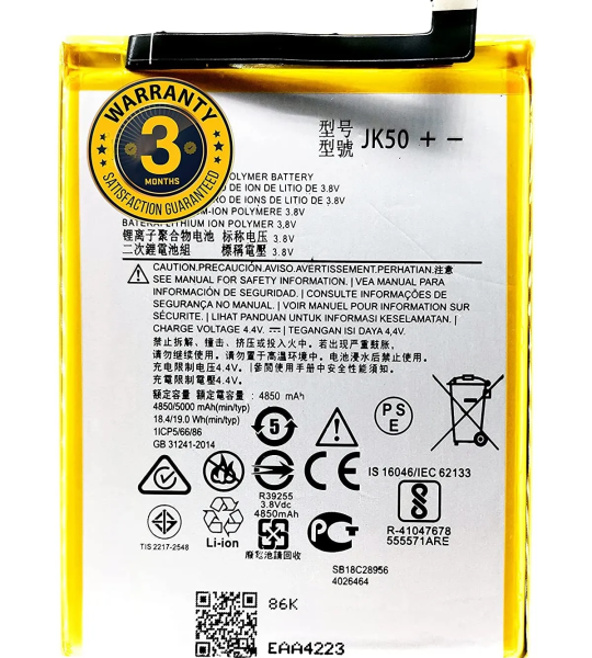 5000mAh JK50 Original Battery for Motorola Moto G7 Power, One Power,Moto G8 power lite, g30 Moto Z3 moto G9 and moto G9 play (3 Months Warranty)