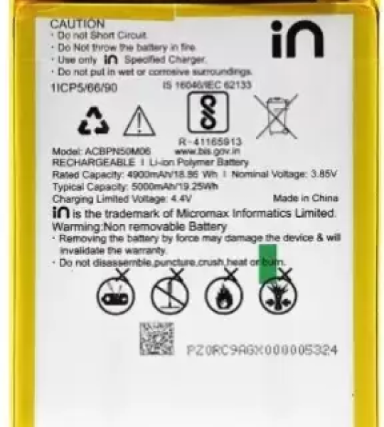 100% premium mobile battery for Micromax in 1 / in Note 1 / E6746 / E7746 / E6523 / 6 Month Warranty