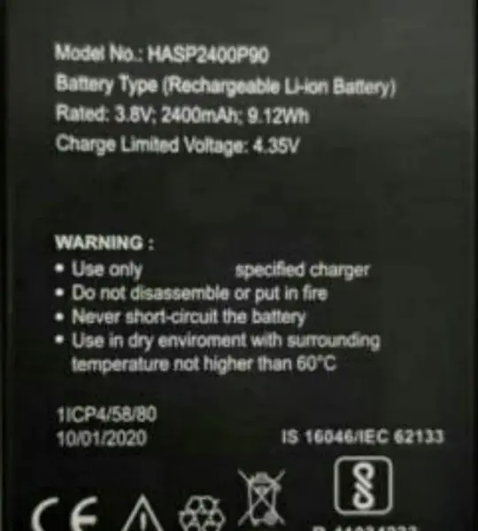 Mobile Battery for Panasonic P90 – (HASP2400P90) 2400 mAh
