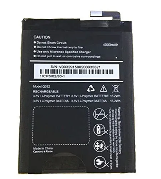 Mobile Battery for Micromax Canvas Juice 3 Q392 4000 mAh