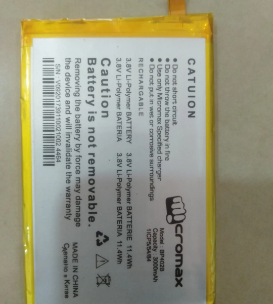 Micromax BP402B Lithium Polymer 3000 mAh Battery For Micromax Canvas Doodle 4 Q391