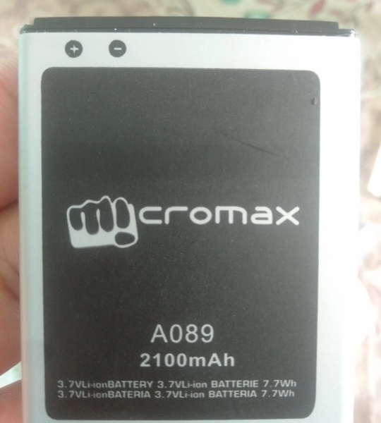 Micromax mobile Battery For Micromax Bolt A089 2100mAh Genuine Battery
